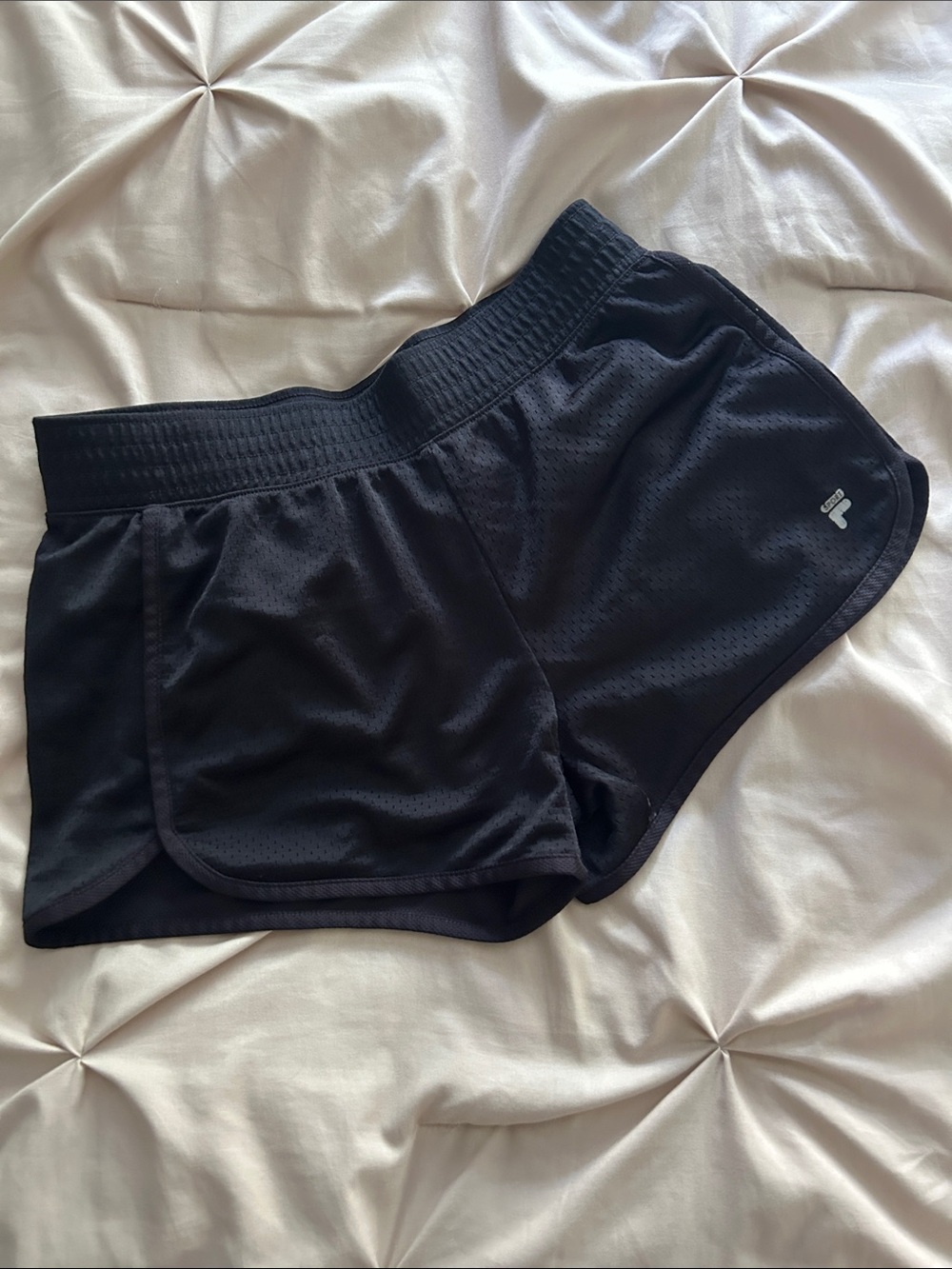 FILA Sport Women’s Mesh Running Athletic Shorts Black Small